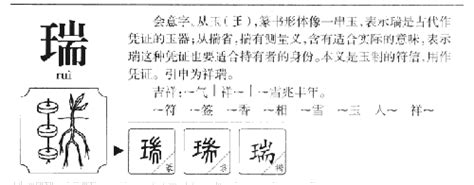 瑞的意思名字|瑞字取名寓意及含义 瑞和什么字更搭配